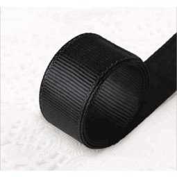 Nastro in grosgrain nero stampato personalizzato