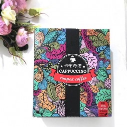 Kundenspezifischer glatter bunter 300gsm Kunstnahrungsmittelpapier faltender Geschenk-Schaukarton Luxus mit dem Drucken der kleinen Entwurfskaffeeverpackung