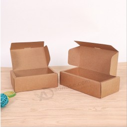 изготовленный на заказ складной коричневый пакет коробки крафт-бумаги