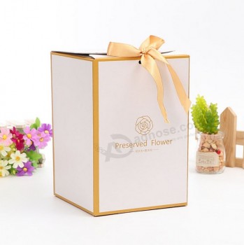 Cute Cosmetic Gift Box Kraft Paper With Ribbon closure