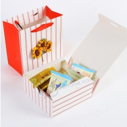 All'ingrosso per biscotti alimentari economici regalo di nozze torta tazza di carta pieghevole scatola di cartone di Natale packaging design personalizzato di cioccolato