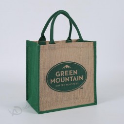 Hot Selling Beautiful Reusable Customized Jute Gunny Shopping Bags With Own Logo with high quality