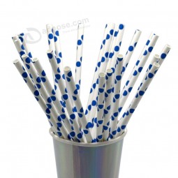 Custcom Striped paper straws, food grade paper straw disposable biodegradable paper straw