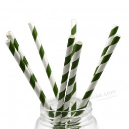 Eco-Friendly Biodegradable Disposable Paper Drinking Straws High Quality Customizable Flexible striped paper straws