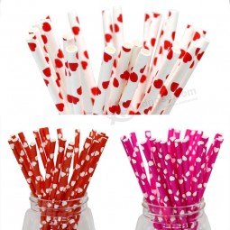 Biodegradable eco-friendly paper straw new colorful custom design drinking paper straw