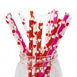 Eco friendly disposable patterned paper drinking straws