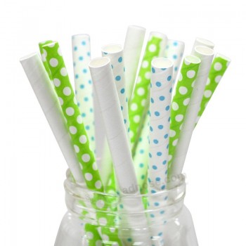 Polka Dot Party Paper Drinking Straw Wholesale Eco Friendly Biodegradable Straws