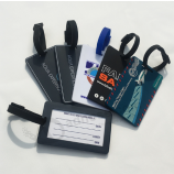 étiquette d'identification de carte de visite en silicone/étiquettes à bagages en plastique airasia
