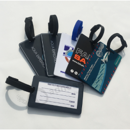 Etiqueta de identificación de tarjeta de identificación de silicona/Etiquetas de equipaje de plástico airasia