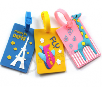 soft silicone baggage tag for Christmas promotional gift