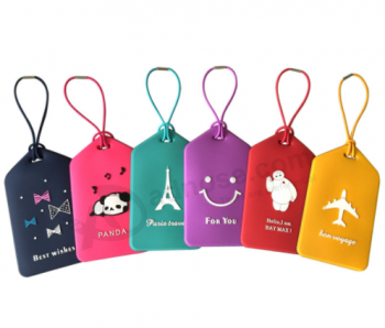 étiquettes personnalisées de sac d'équipage de compagnie aérienne en caoutchouc pvc