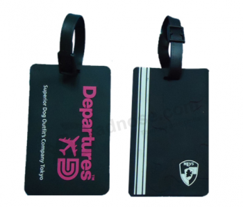 Etichette per bagagli in silicone morbido in pvc con logo personalizzato per la promozione