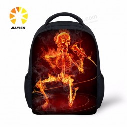 3D skull picture printing fashion back primary school bag