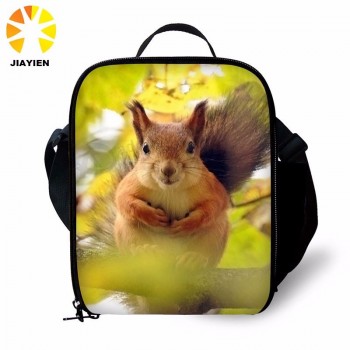 Squirrel Printing Thermal freezable school lunch tote bag