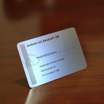 индивидуальные заводские визитные карточки из нержавеющей стали