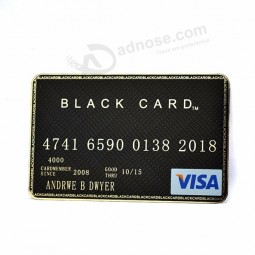 Cartes de crédit Visa en métal noir American Express en acier inoxydable