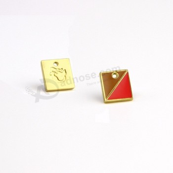 Zinklegering op maat gemaakt logo bedrukte zachte emaille metalen tags voor sieraden