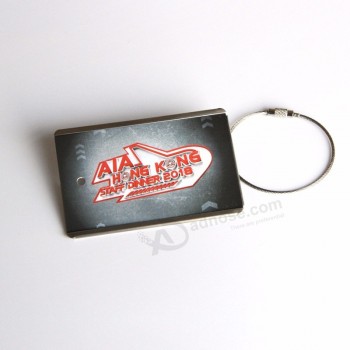 Custom Printed Stainless Steel Metal Luggage Tags Luggage Labels