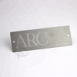 Placa de placa adhesiva de acero inoxidable con número grabado