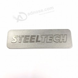Logo debossed aluminum steel tag placa de metal