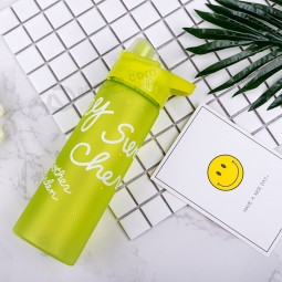 Bpa-freie lebensmittelqualität mattierte silikon-wasserflasche
