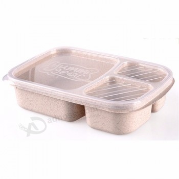 밀 짚 쌓기 점심 상자 음식 potluck 점심 상자입니다