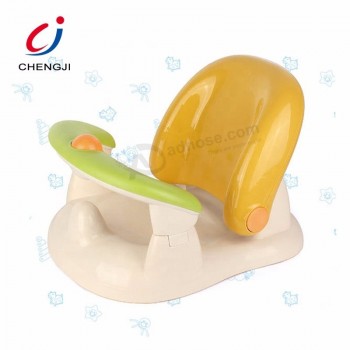 Veiligheid comfortabele douche ondersteuning stoel draagbare plastic babybadstoel