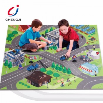 Tappetino per il gioco del traffico portatile educativo per bambini della nuova città tappeto