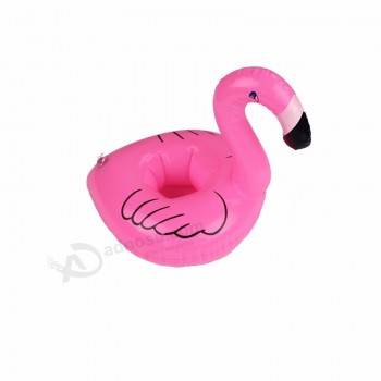 Suporte inflável da lata água que flutua o suporte de copo cor-de-rosa do flamingo