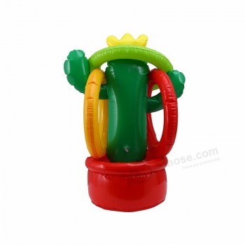 Cute inflatable cactus with ring toss for party