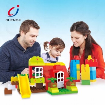 Eco-friendly children educational plastic diy building blocks toy set