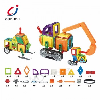 Anpassbare pädagogische Spielzeug Kinder Bau 3d magnetische Bausteine