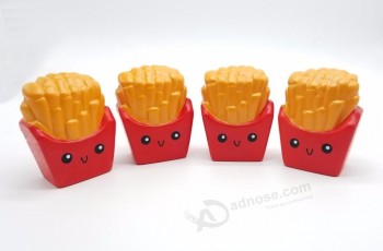 Giocattoli di decompressione con simulazione logo personalizzato squishy patatine fritte