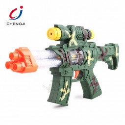 Wholesale plastic shooting gun flashing music electric toy gun with telescope