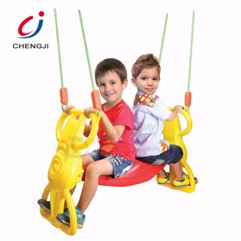 Hot sale outdoor indoor plastic hanging double swing for kids