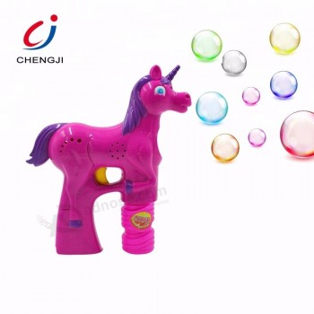 Top selling cheap summer outdoor toys musical soap bubble water gun