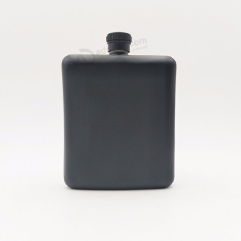 matte black stainless steel hip flask