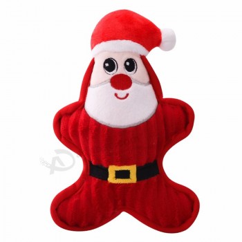 2019 22cm soft plush pet product Christmas chew and sound dog toy