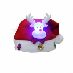 Suministros de decoración led sombrero de navidad al por mayor