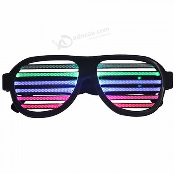 Sound Activated Rechargeable LED Flashing Glasses for Party