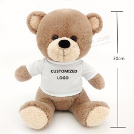 plushie soft good stuff toy brown teddy bear custom with shirt