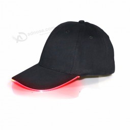 Usb luz de flash de sombrero de algodón llevó logotipo de bordado de gorra