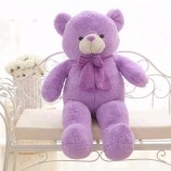 おもちゃ2019ビッグサイズの豪華な笑顔の紫色のテディベア巨人と蝶ネクタイ