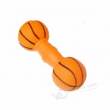 Atacado moda pet toy basket vinil dumbbell brinquedo do cão macio