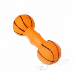 卸売ファッションペットのおもちゃバスケットビニールダンベルソフト犬のおもちゃ