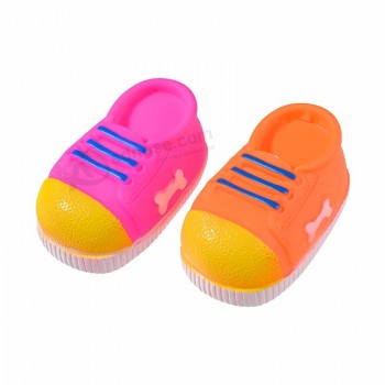 可爱的颜色鞋子形状猫宠物声音乙烯基玩具