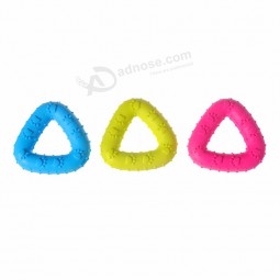 Moda colores triángulo perro juguete natural masticar mascota juguete