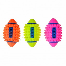 Indestructible American Foot Dog Toy Squeaky Dog Ball Football Shaped Chew Pet Toy