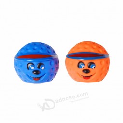 Aangepaste clown afdrukken piepende bal latex hond speelgoed onverwoestbare hond bal