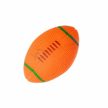 Indestructible Rugby Ball Dog Toy Squeaky American Football Shaped Chew Toy